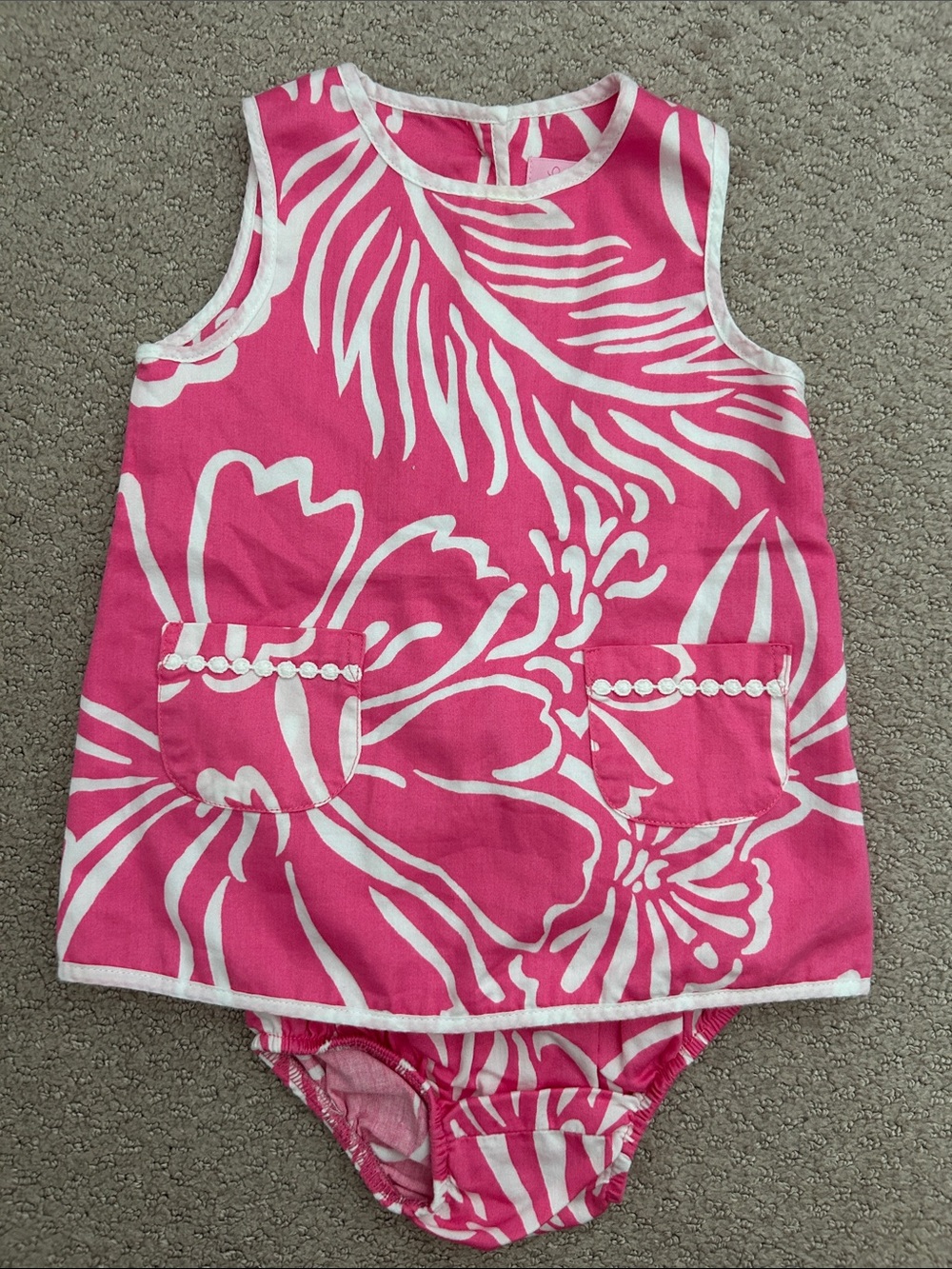VGUC Lilly Pulitzer hot pink bloomer set